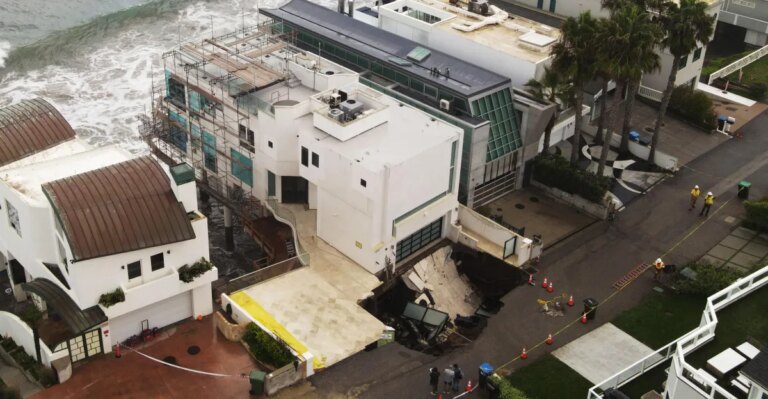 A sinkhole swallowed Nicolas Cage’s driveway. It’s a warning for every coastal neighborhood.